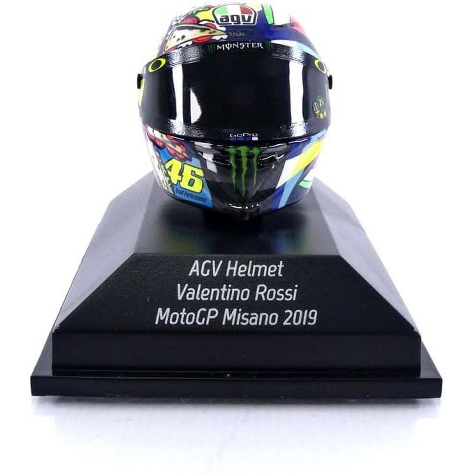 AGV Helmet Valentino Rossi (Misano GP 2019) in Yellow/Blue/Pink AGV Helmet Valentino Rossi (Misano GP 2019) in Yellow/Blue/Pink