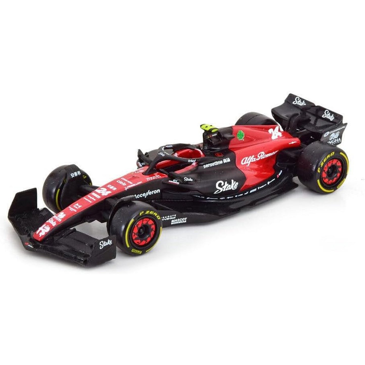 Alfa Romeo C43 Team Stake Zhou Guanyu (No.24 2023) in Red/Black