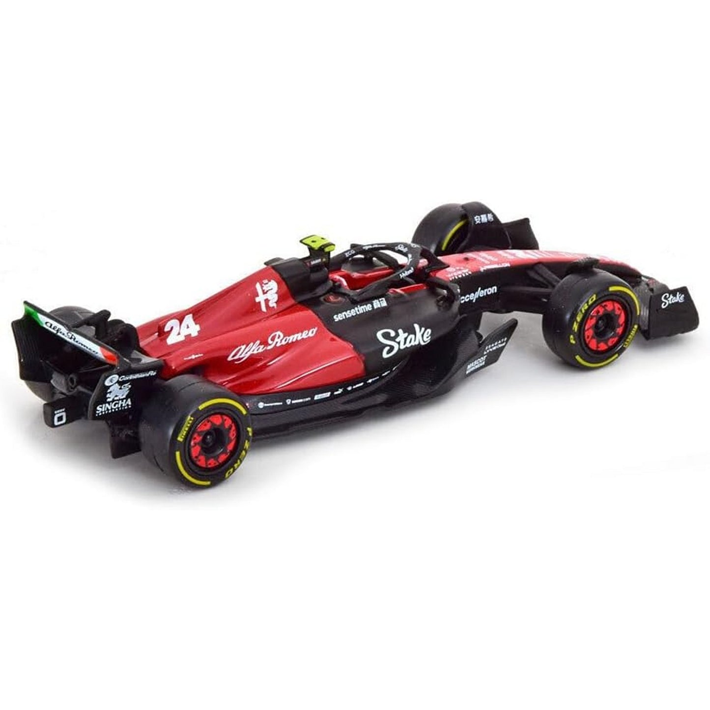 Alfa Romeo C43 Team Stake Zhou Guanyu (No.24 2023) in Red/Black