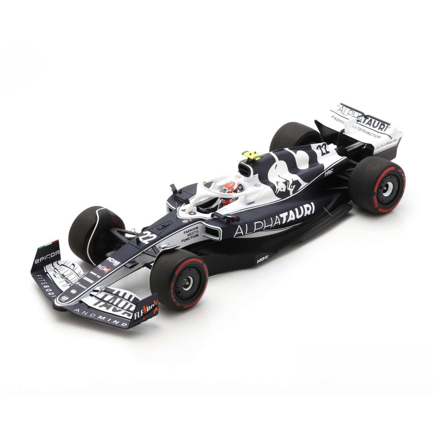 AlphaTauri Scuderia AT03 Yuki Tsunoda (8th Bahrain GP 2022) in White/Navy