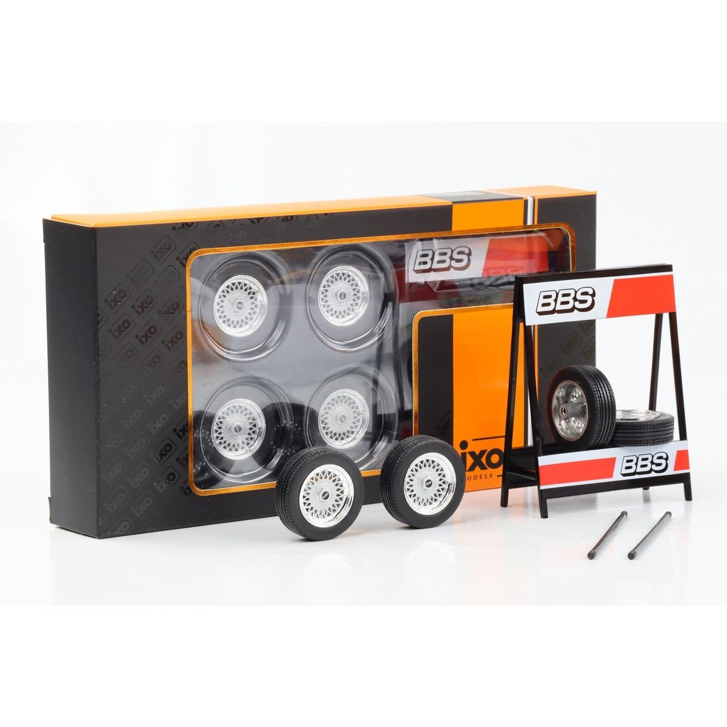 BBS Wheels (Set Of 4) in Black/Silver/White/Red
