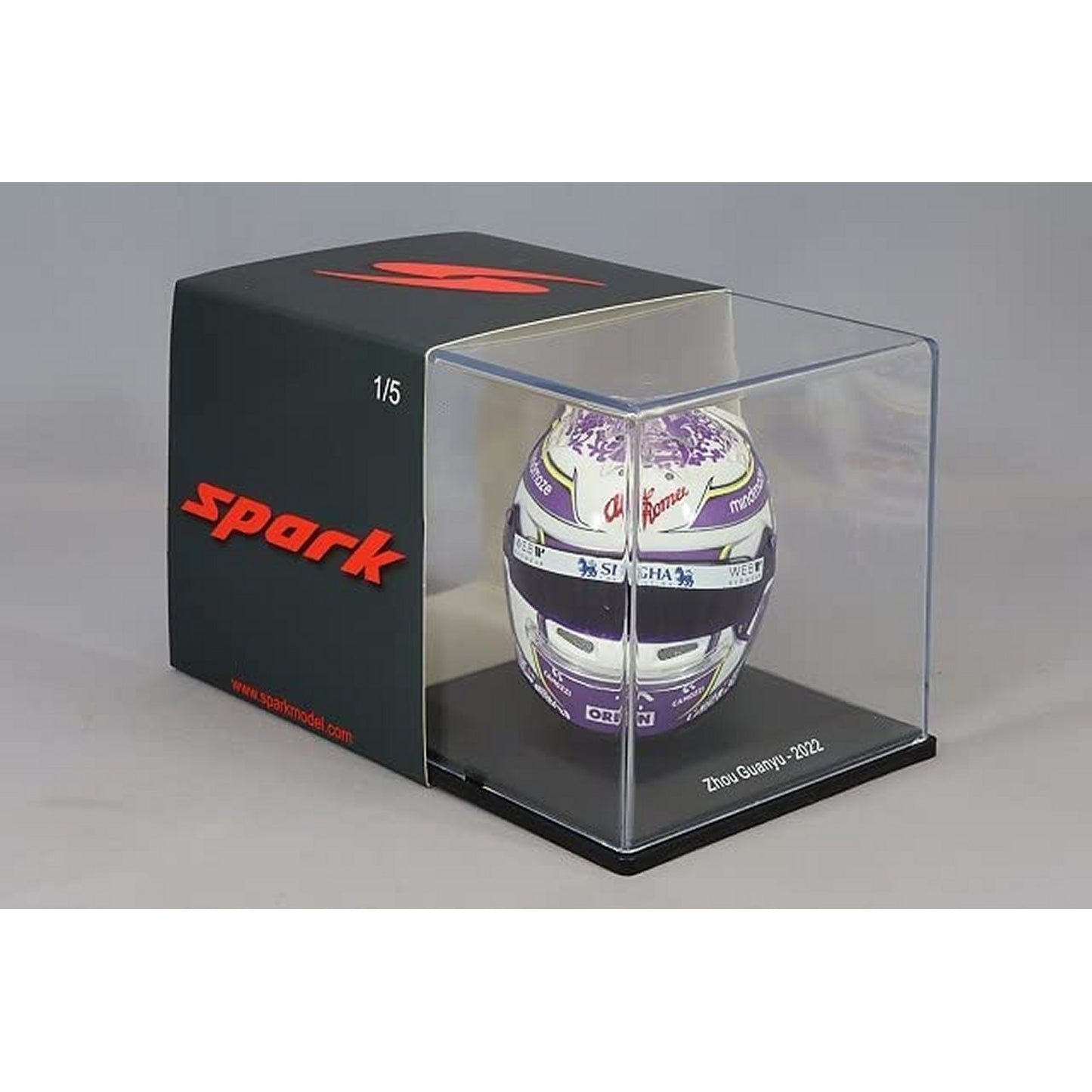 Bell Alfa Romeo Replica Helmet Zhou Guanyu (2022) in White/Purple