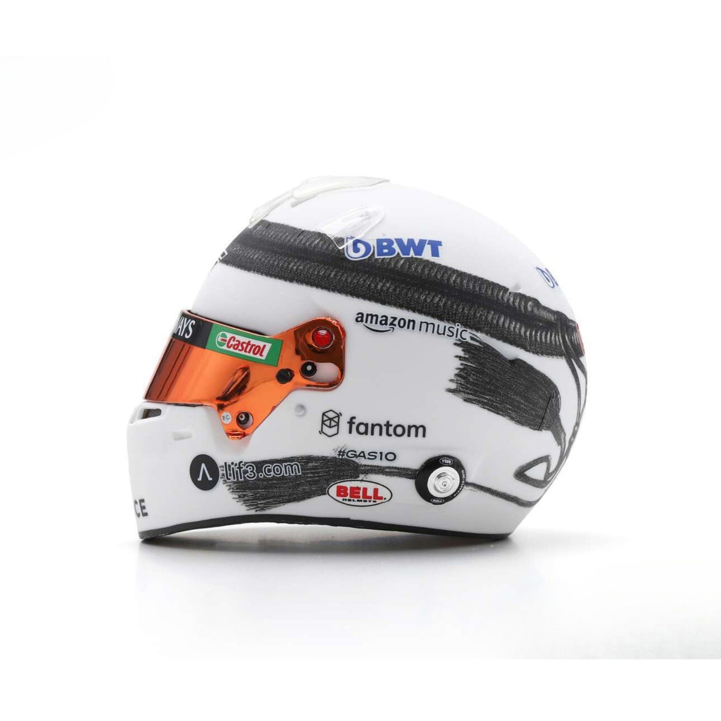 Bell Apline F1 Team Replica Helmet Pierre Gasly (Qatar Sprint Race 2023) in White/Black