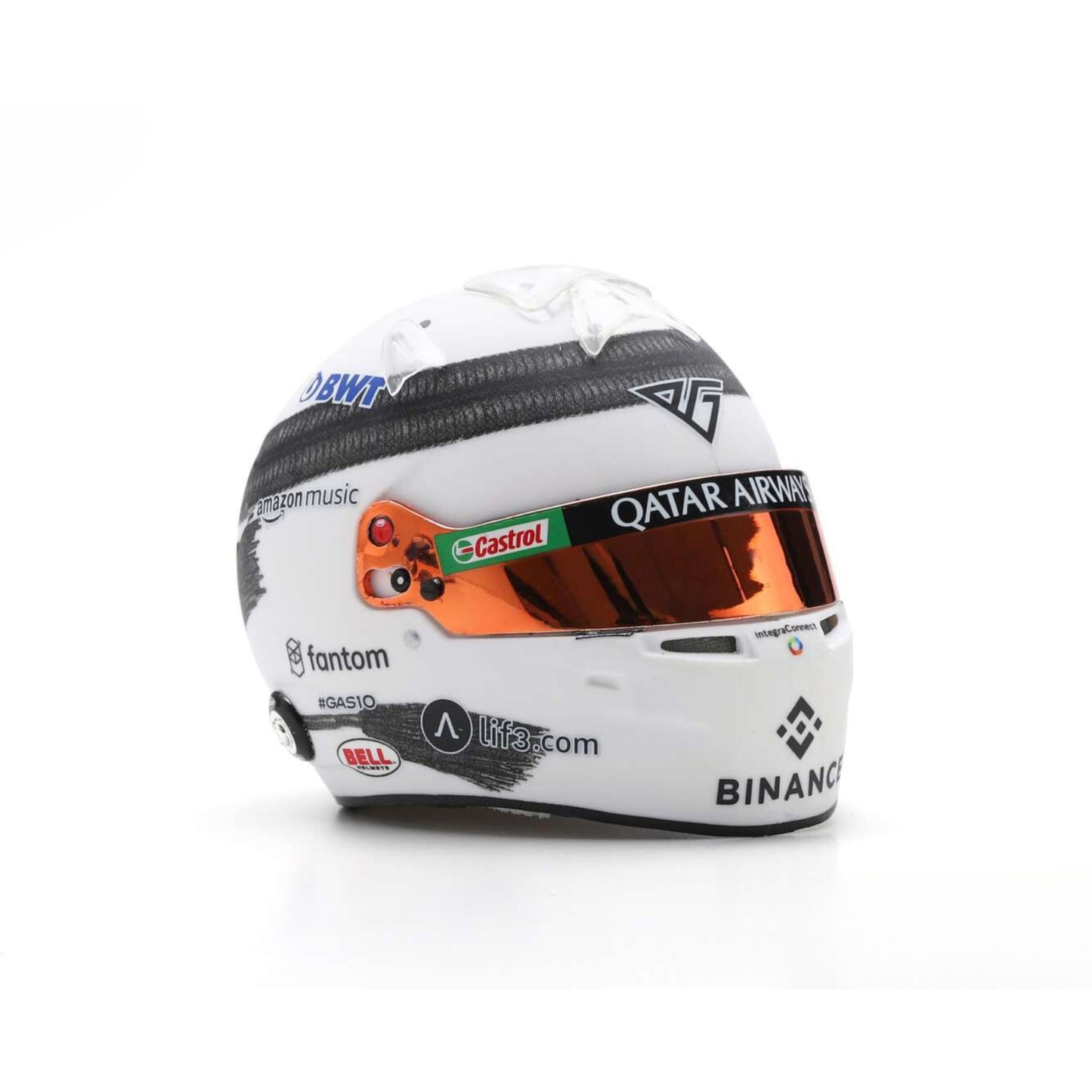 Bell Apline F1 Team Replica Helmet Pierre Gasly (Qatar Sprint Race 2023) in White/Black
