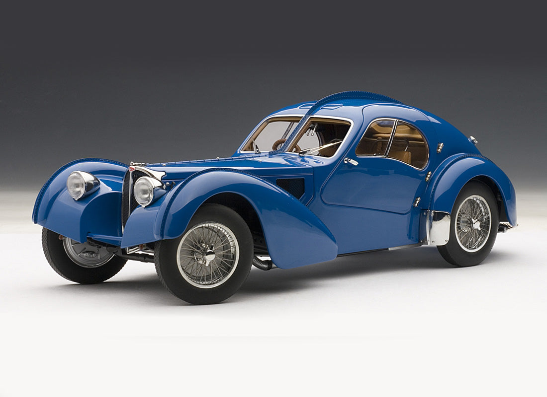 Bugatti Type 57 SC (silver spoked wheels) (1938) in Blue
