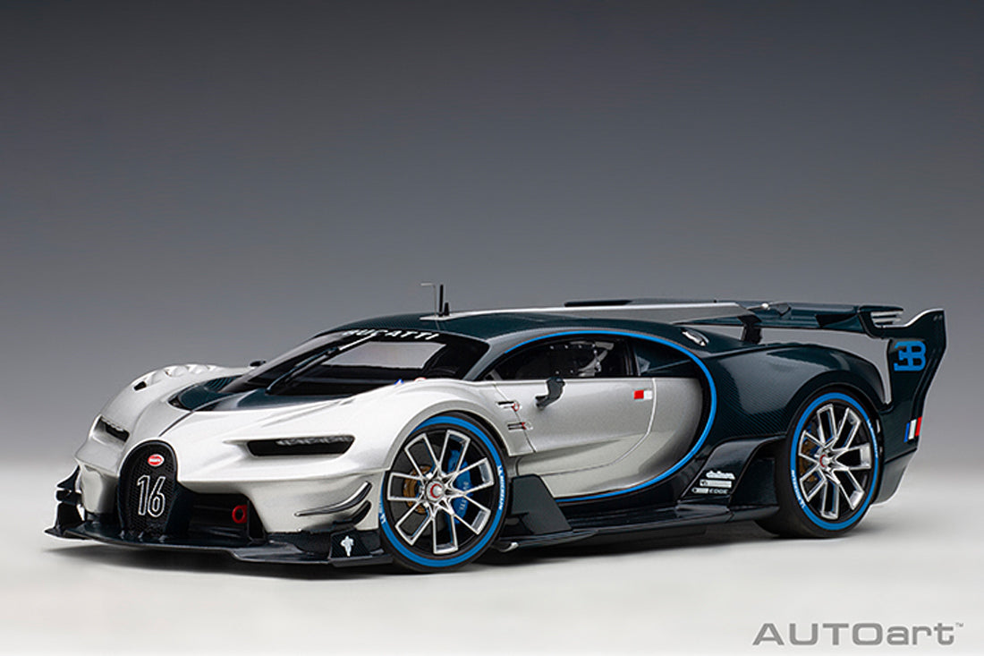 Bugatti Vision GT (2015) in Silver and Blue Carbon