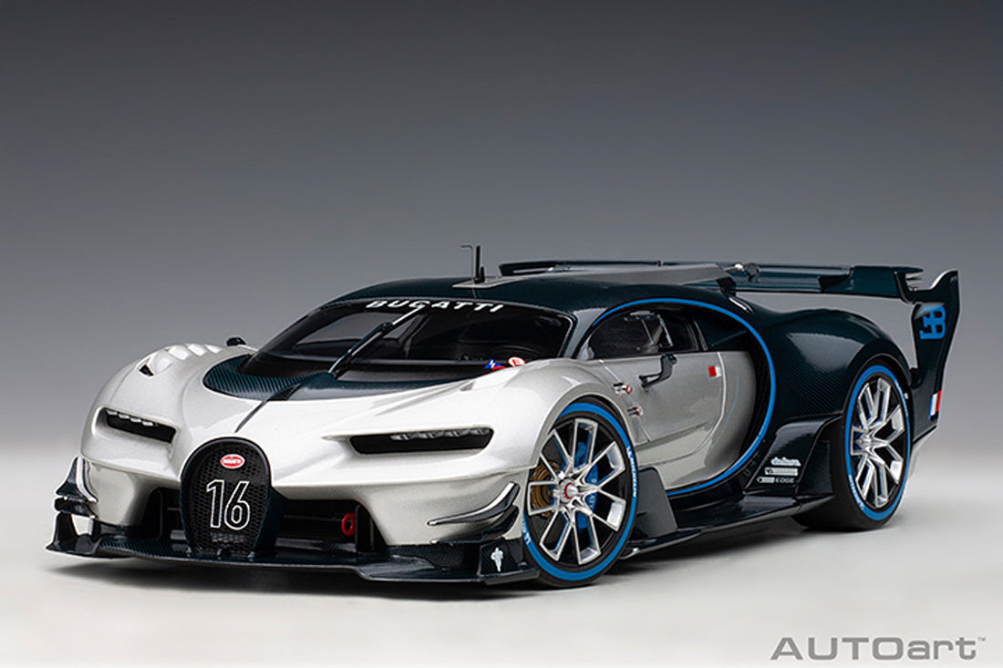 Bugatti Vision GT (2015) in Silver and Blue Carbon