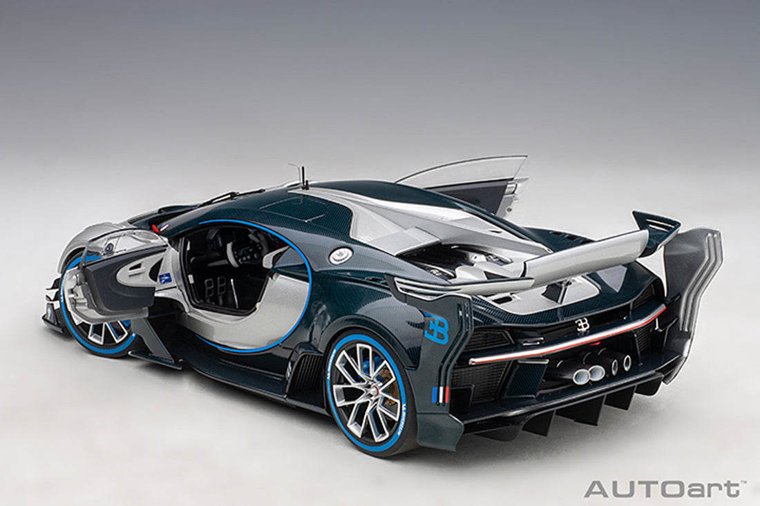 Bugatti Vision GT (2015) in Silver and Blue Carbon