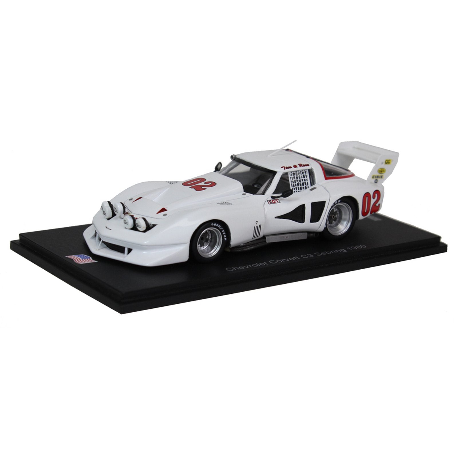 ミニカー　1/43 Chevrolet Corvette C3 Sebring 12H 1980 T. Almeida - R. Rodriguez - G. Riano #02 [US178] Chevrolet Corvette C3 T.Almeida/R.Rodriguez/G.Riano (Sebring