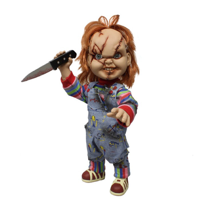 Scarred Chucky Mezco Designer Series (Mega Scale) 15 inch with Sound Poseable Figure From Child's Play Bride Of Chucky