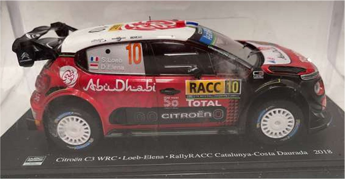 Citroen C3 WRC No.10 Loeb - Elena (RallyRACC Catalunya-Costa Daurada 2018) in Red