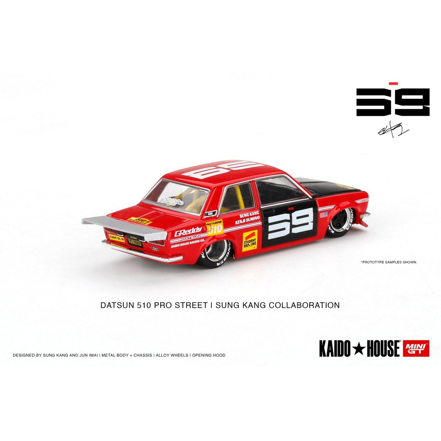 Datsun 510 Pro Street (Kaido House Custom) in Red/Black