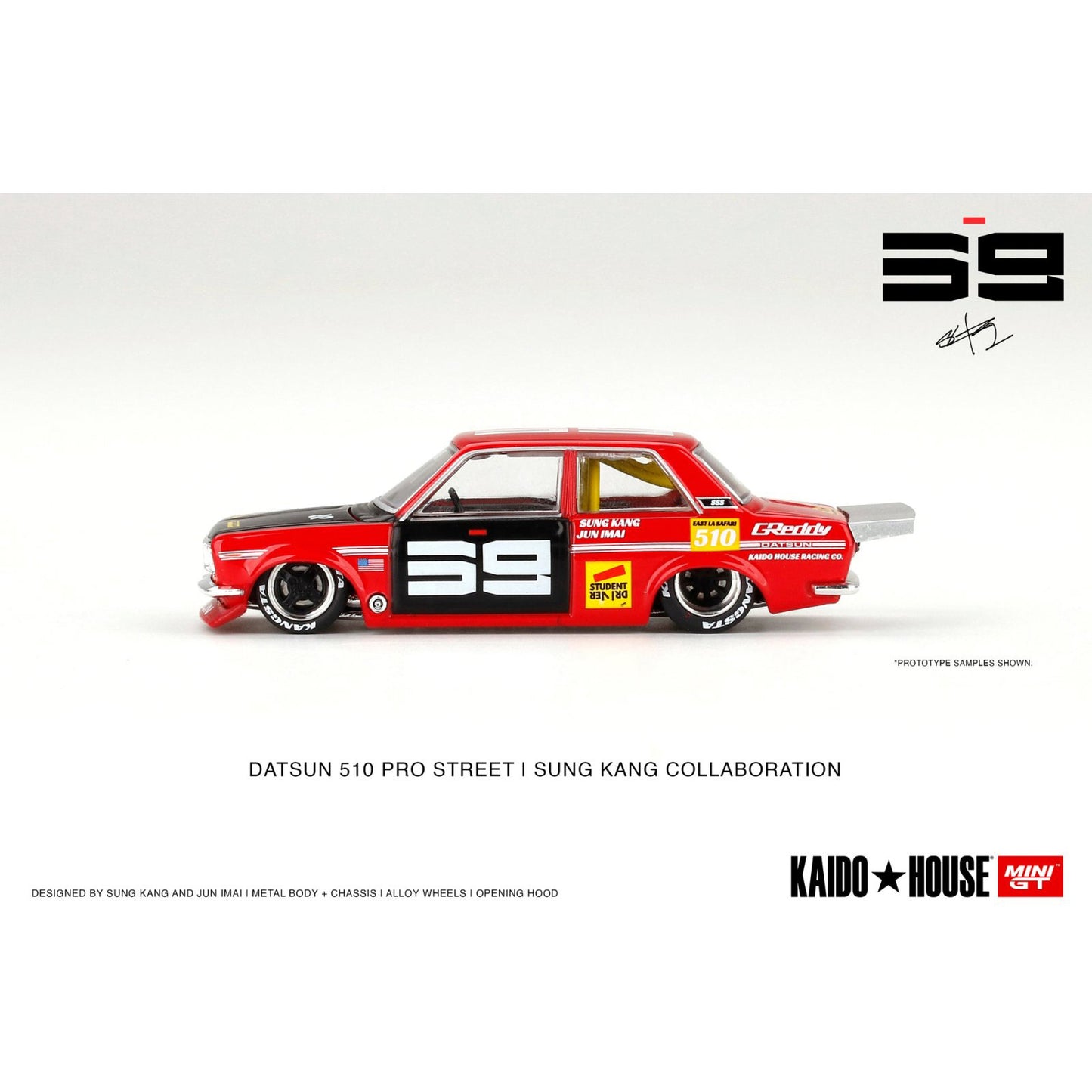 Datsun 510 Pro Street (Kaido House Custom) in Red/Black