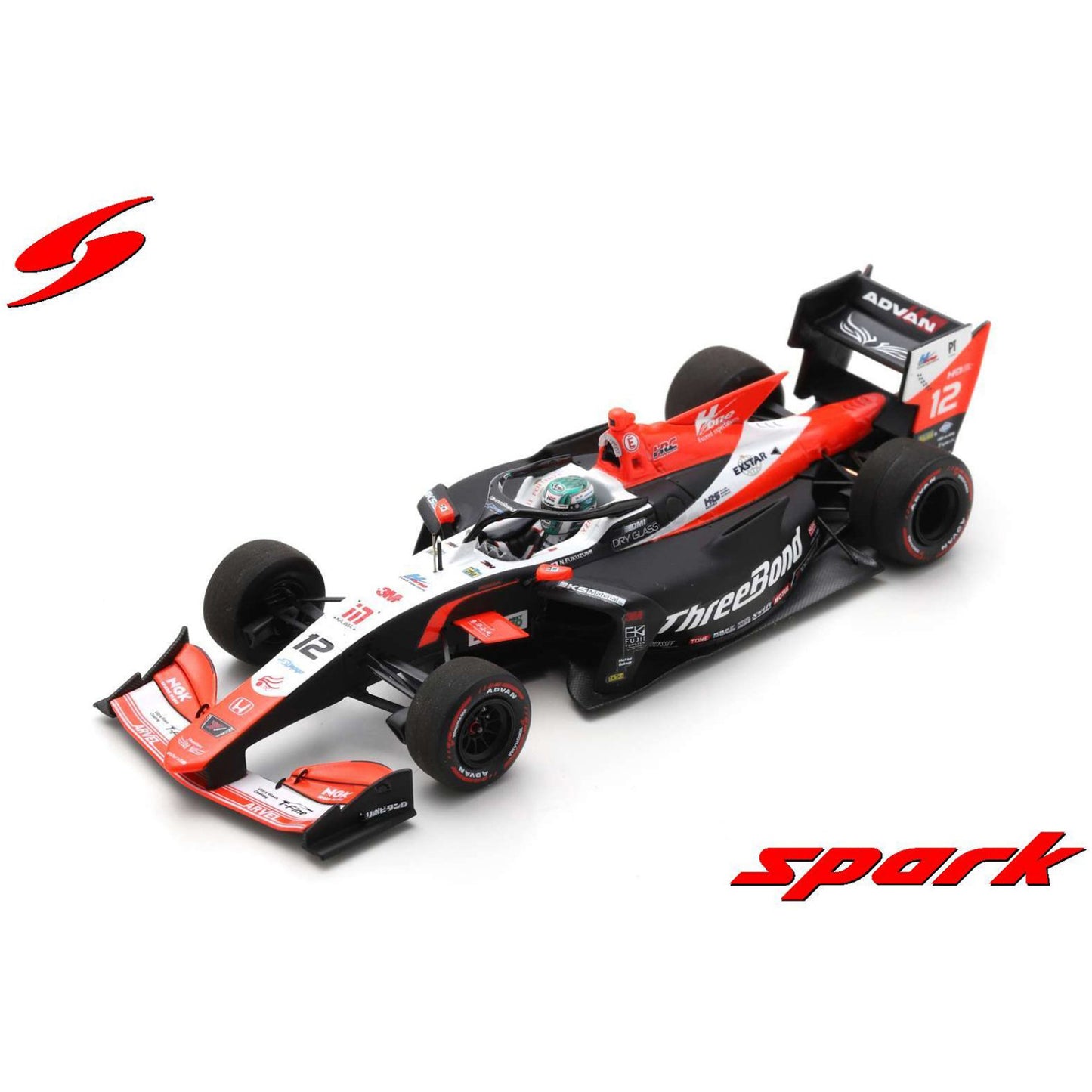Drago CORSE ThreeBond M-TEC HR-417E Nirei Fukuzumi (Super Formula 2022) in Black/White/Orange