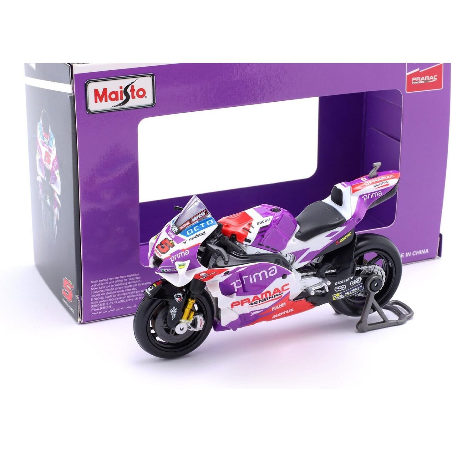 Ducati Desmosedici Pramac Johann Zarco (No.5 2022) in White/Purple
