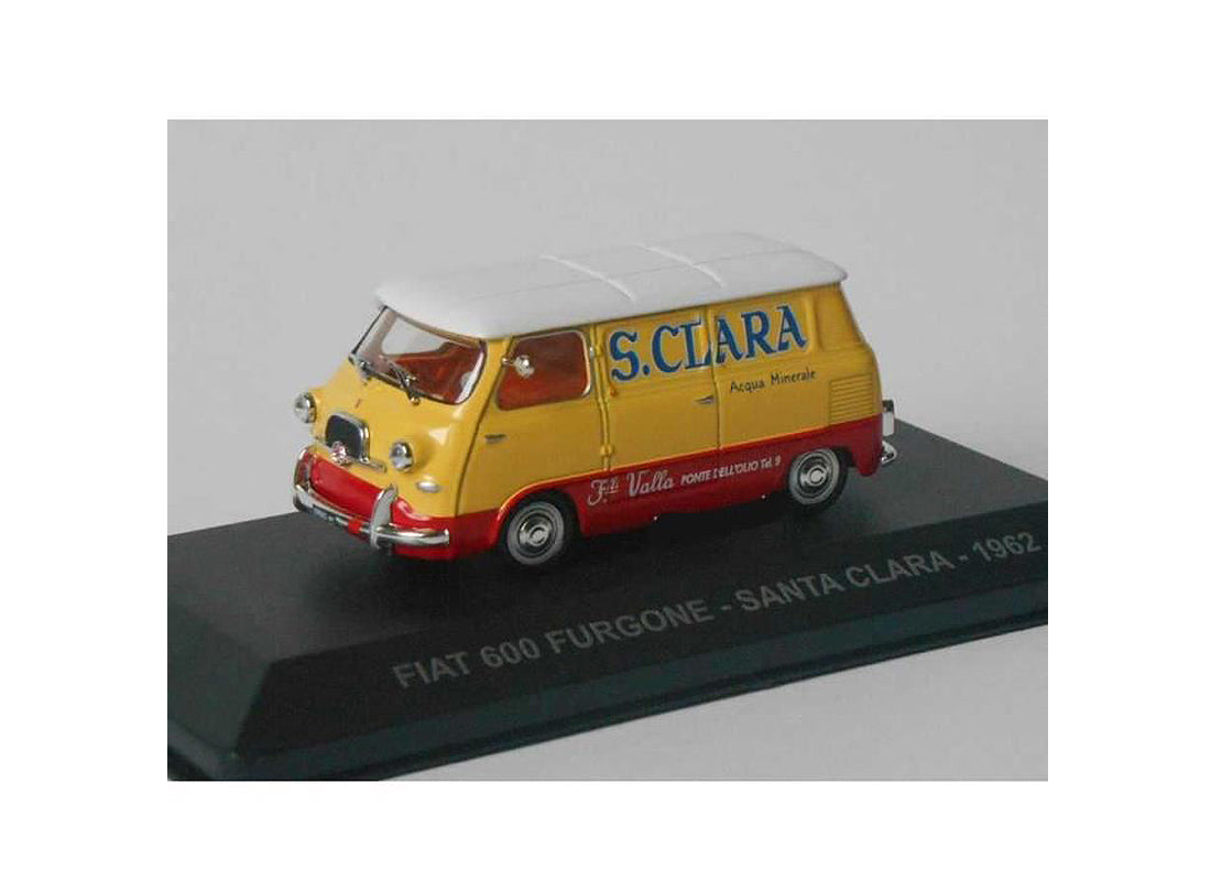 Fiat 600 Furgone Van (Santa Clara 1962) in Yellow and Red