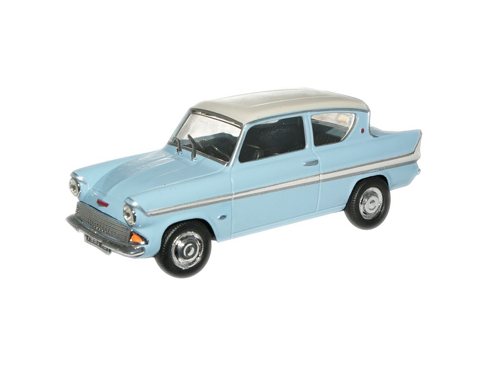 Ford Anglia 105E in Blue and White