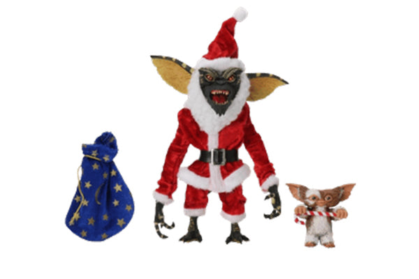 Santa Stripe & Gizmo Poseable Figure From Gremlins