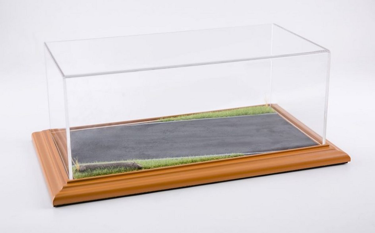 Hand Made Acrylic Display Case (Road To Countryside) in Brown