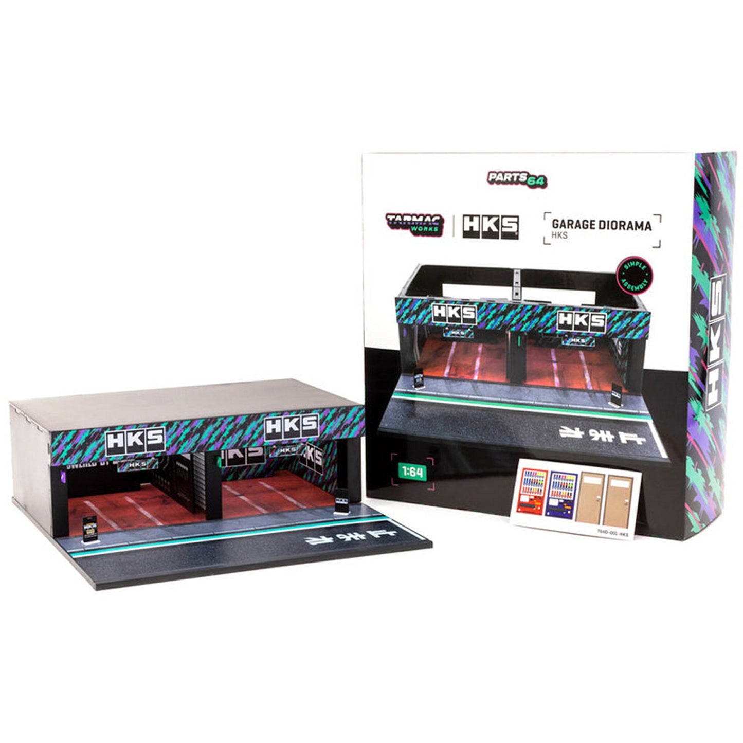 HKS Pit Garage in Black/Purple/Green