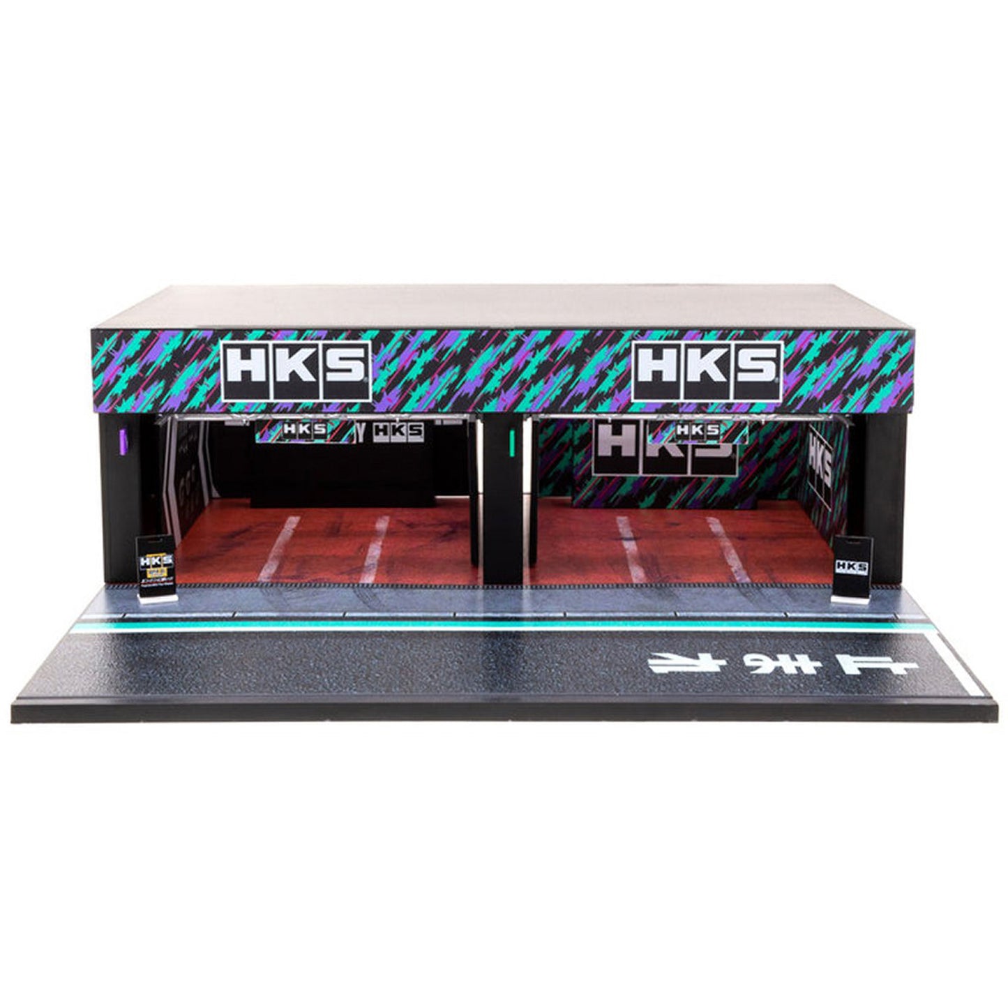 HKS Pit Garage in Black/Purple/Green