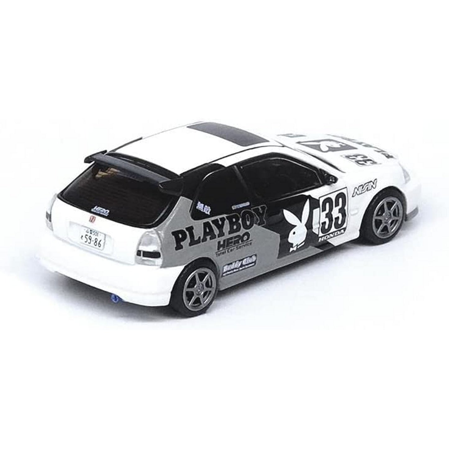 Honda Civic Type R No.9 (Playboy Livery) in White/Black/Grey