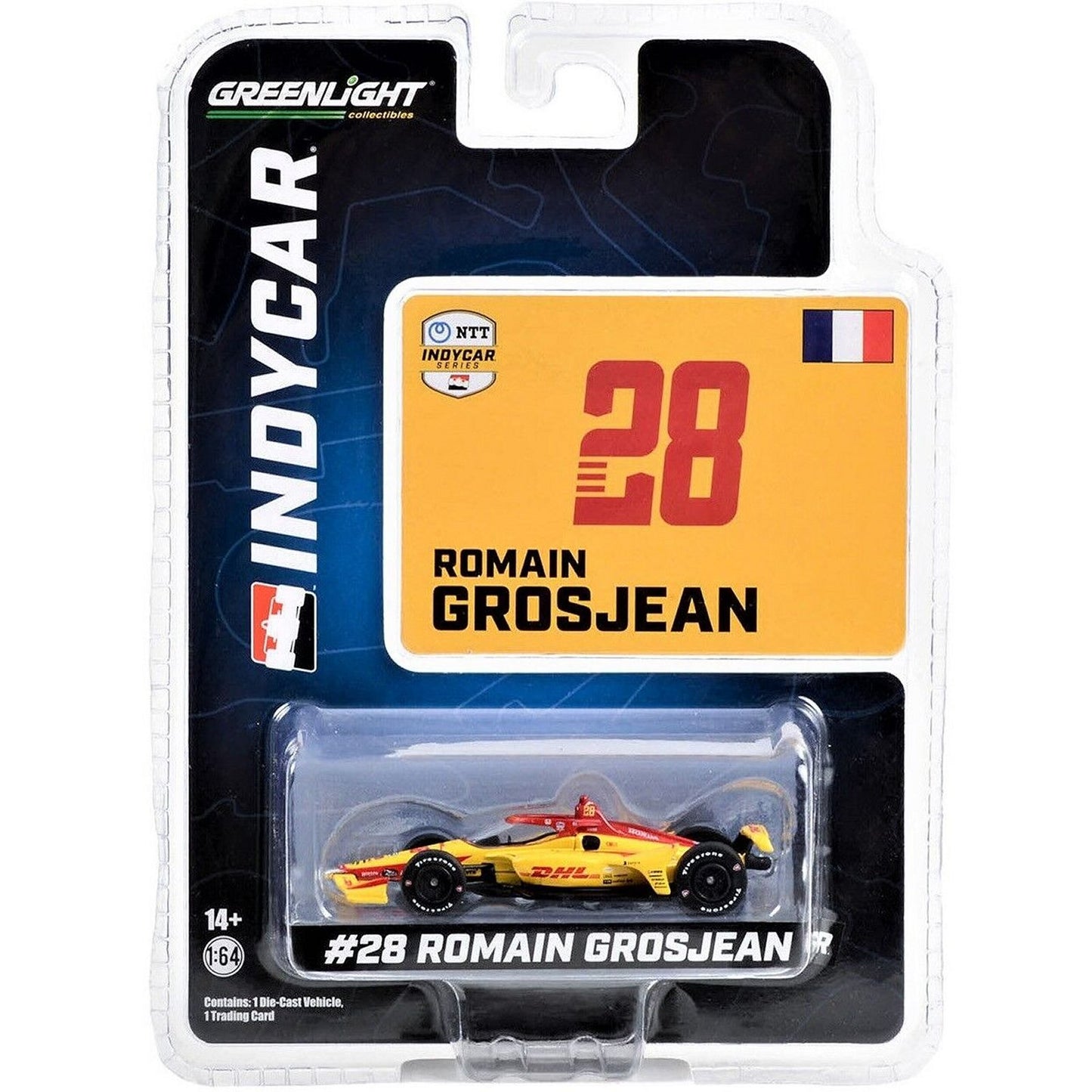 Honda DHL Andretti Autosport Romain Grosjean (No.28 NTT Indycar 2023) in Yellow/Red