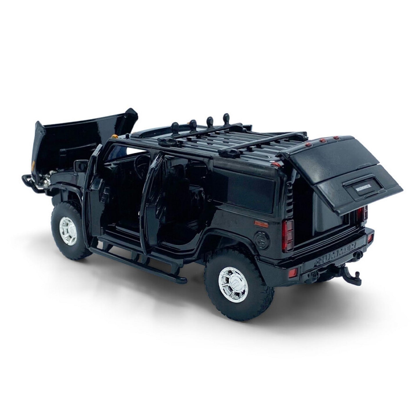 Hummer H2 (With Working Lights and Sound) in Black