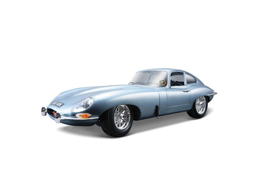 Jaguar E Type Coupe (1961) in Silver Blue