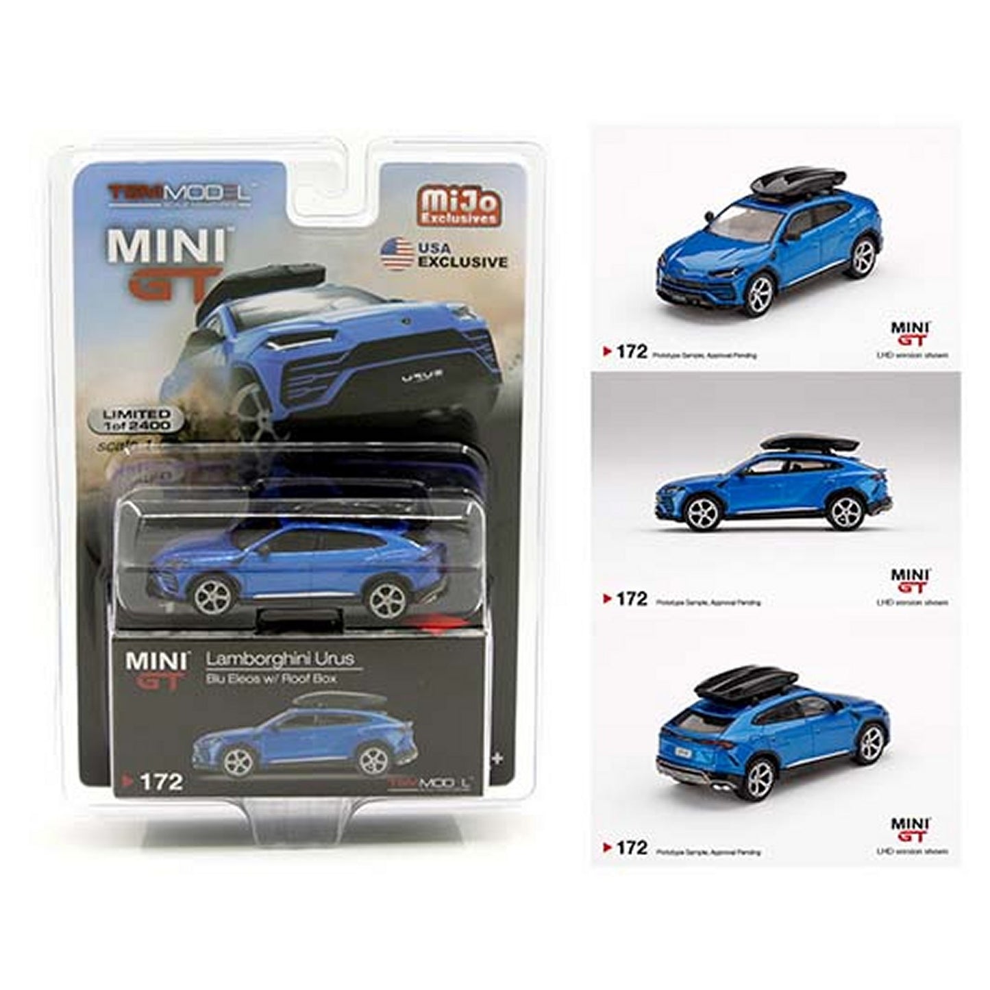 Lamborghini Urus (with roof box) in Blue