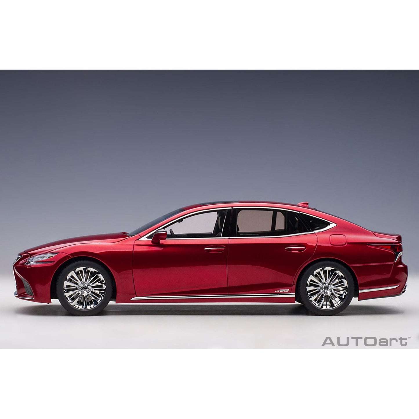 Lexus LS500 H (2018) in Morello Red