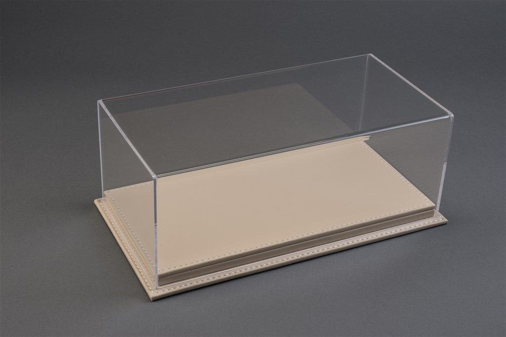 Luxury Beige Leather Stitched Base Display Case