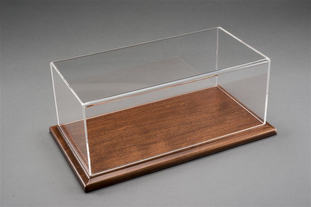 Luxury Dark Wood Finish Base (L510mm x W245mm x H170mm) Display Case in Dark Wood/ Brown