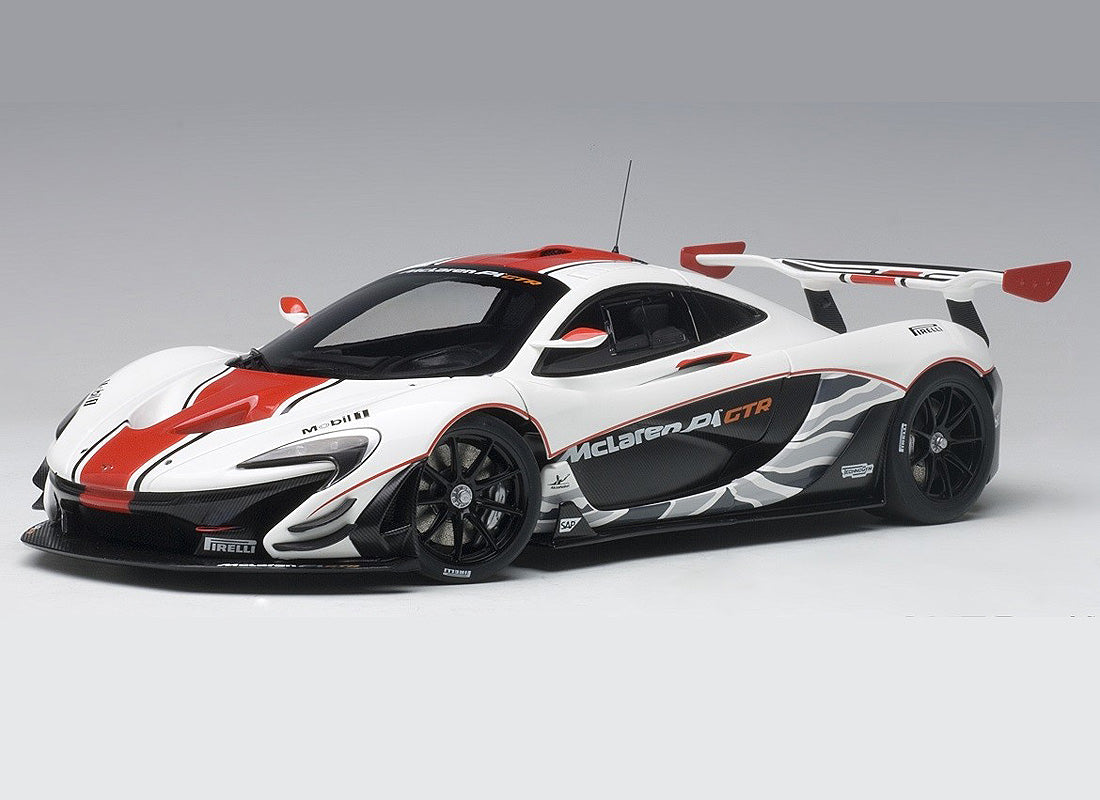 McLaren P1 GTR (2015) in White with Red Stripes