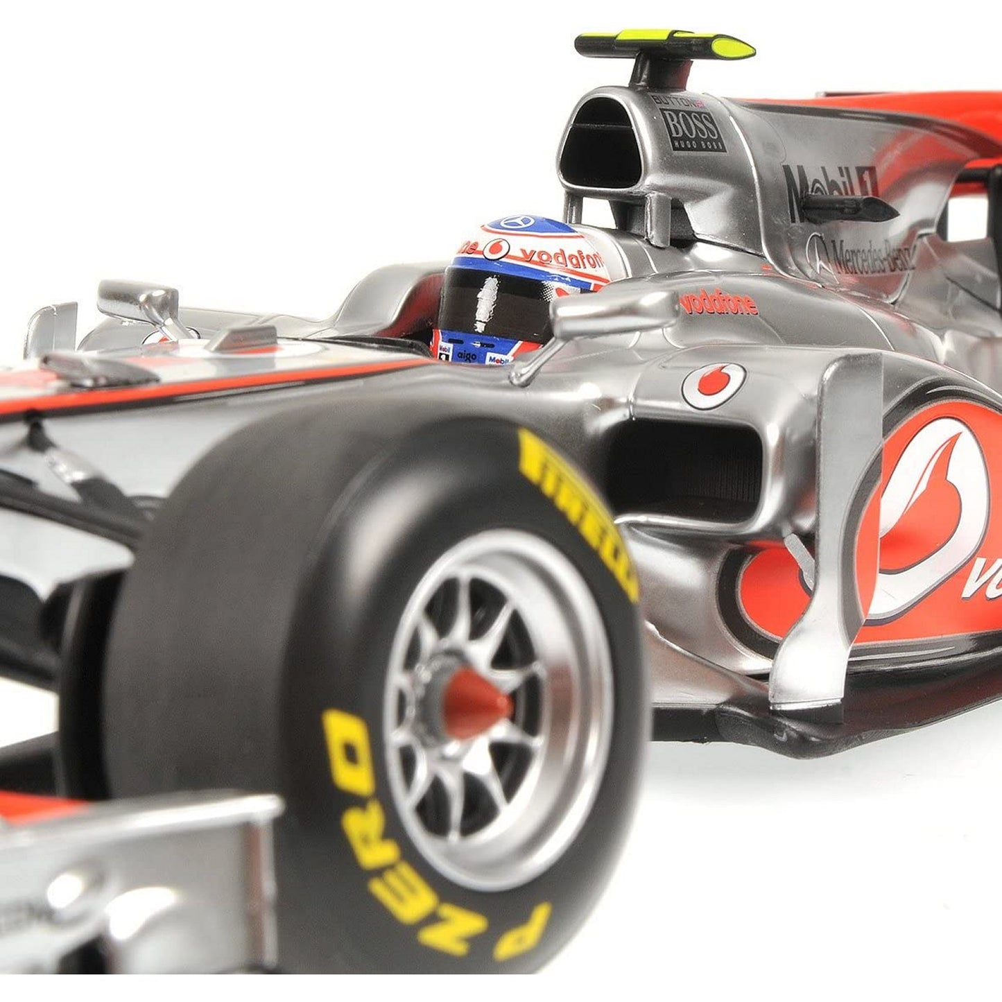 McLaren Vodafone Mercedes Showcar Jenson Button (2011) in Silver/Red