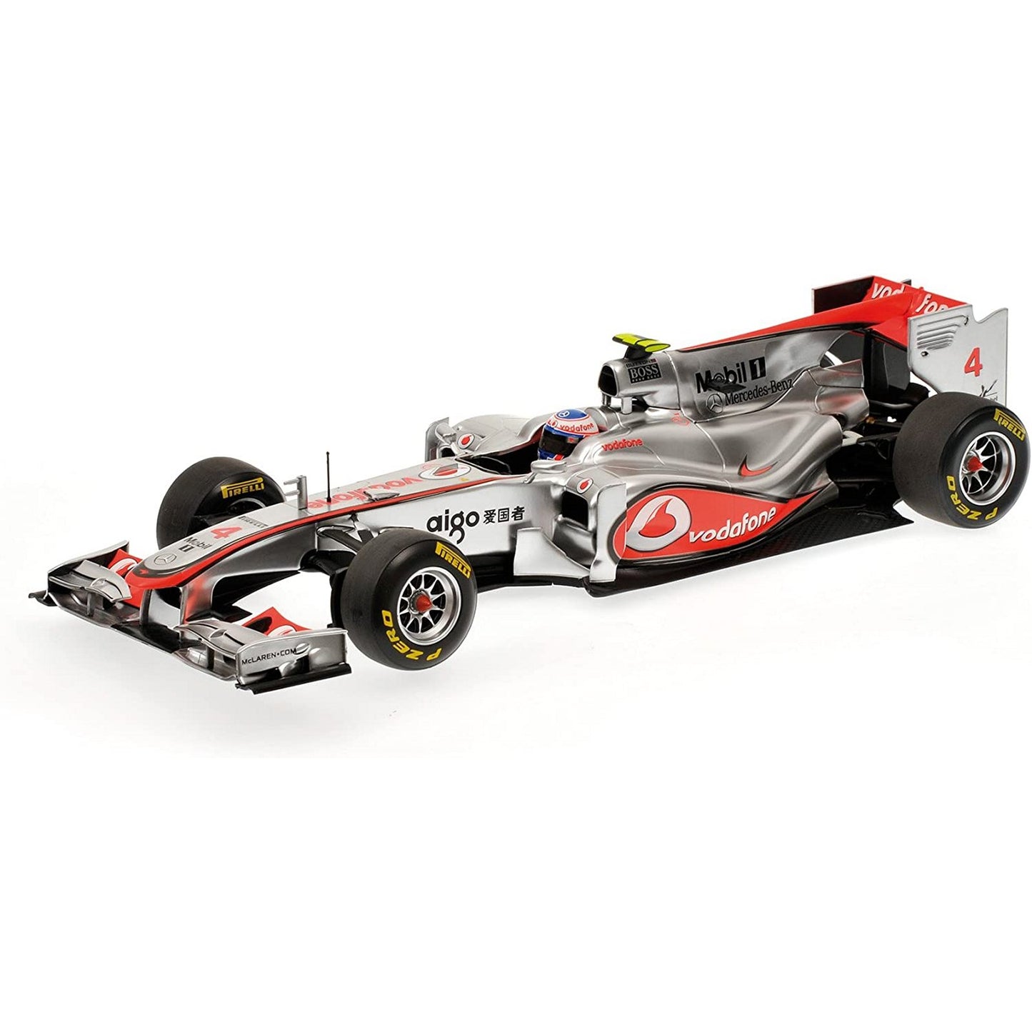 McLaren Vodafone Mercedes Showcar Jenson Button (2011) in Silver/Red