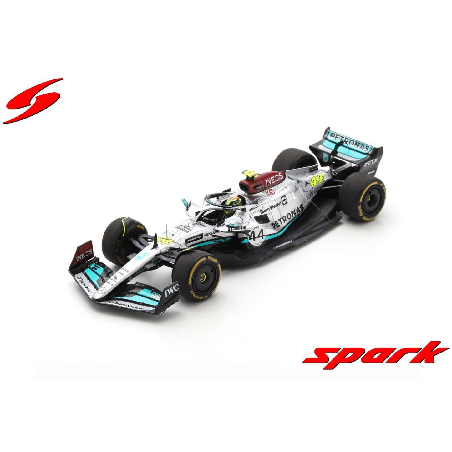 Mercedes AMG Petronas W13 E Performance Lewis Hamilton (Belgian GP 2022) in Silver