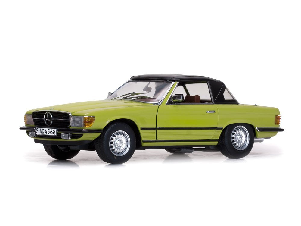 Mercedes Benz 350 SL Convertible Closed Roof (1977) in Mimosa Yellow