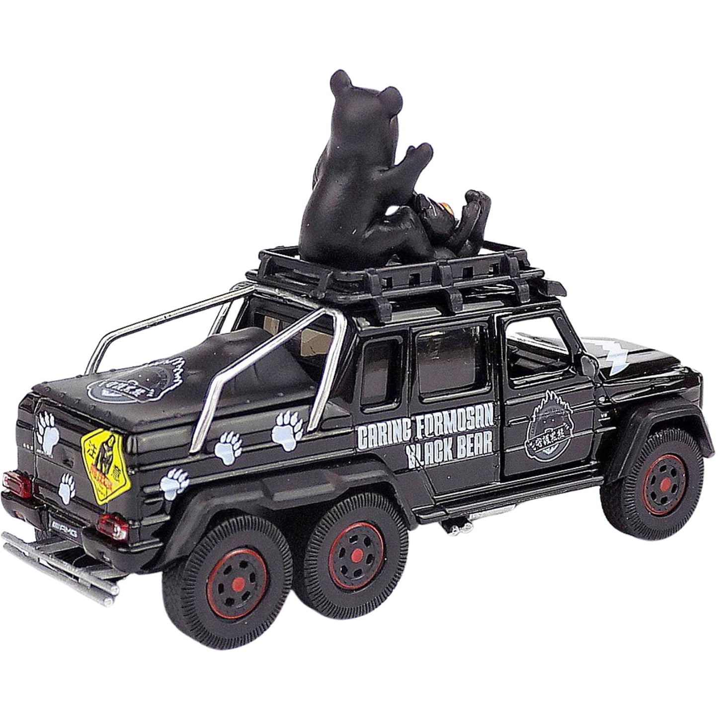 Mercedes Benz G63 AMG 6x6 (With Black Bear Family) in Black