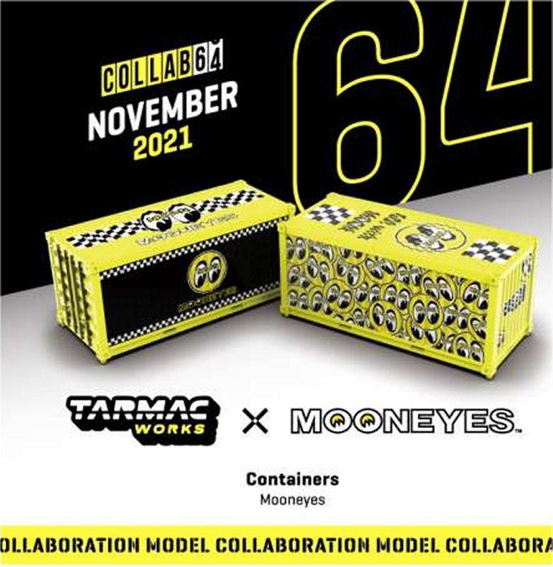 Mooneyes Containers (2 Piece Set) in Yellow/Black