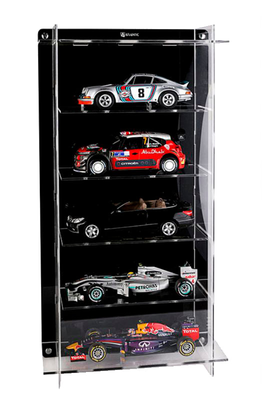 Multicase 5 Car Display Case in Black/Clear