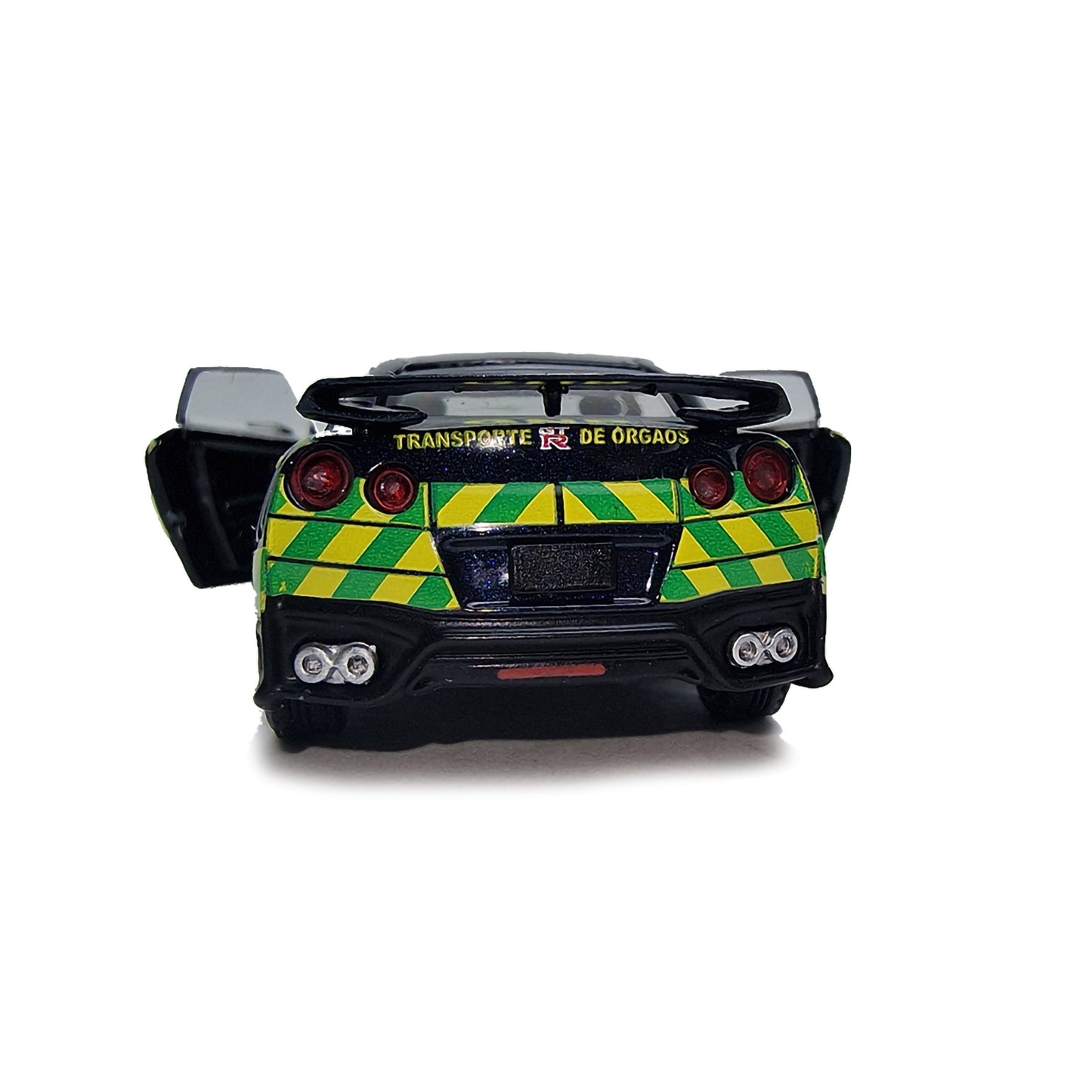 Nissan GT-R R35 (Portuguese Police Car With Driver Figure) in Dark Blue/Green