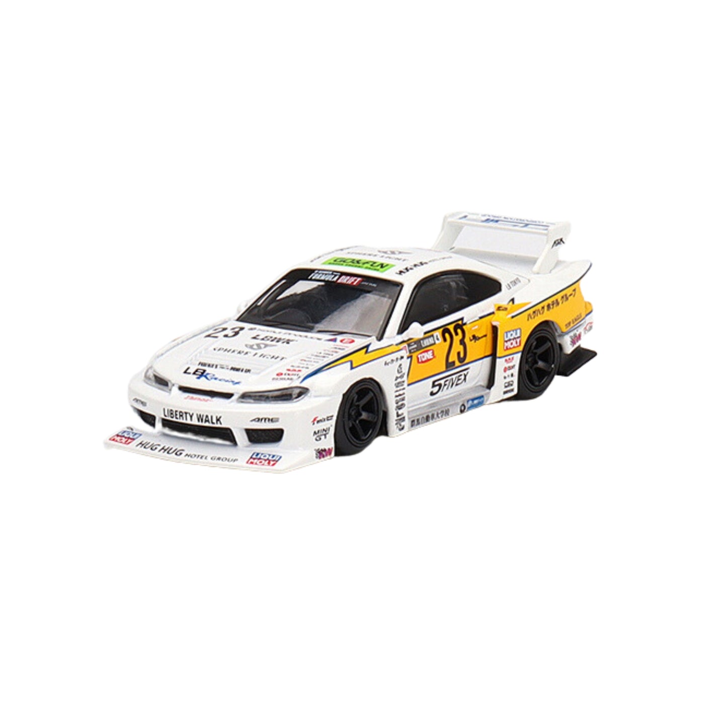 Nissan S15 Silvia LB Super Silhouette (No.23 Formula Drift Japan 2021) in White/Yellow