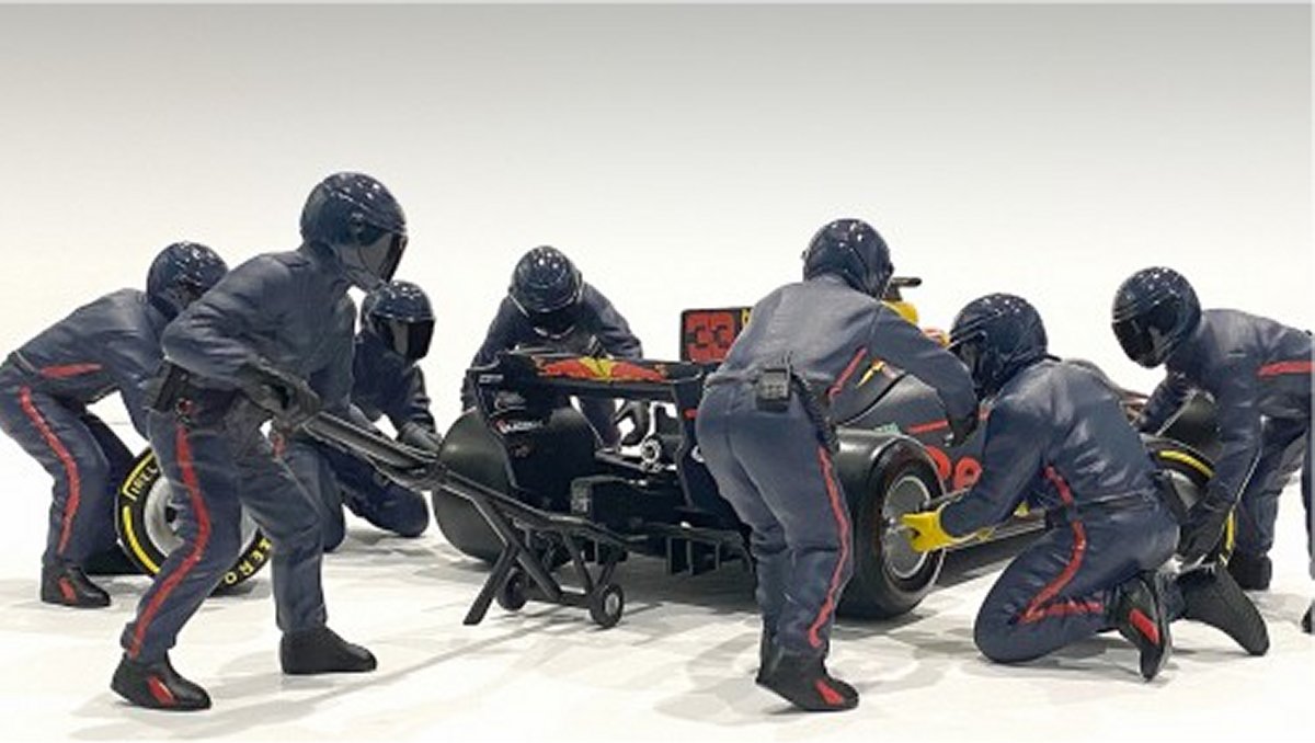 Pit Crew Figure Set in Blue