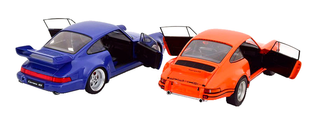 Porsche 911 Carrera RSR And Porsche 911 Carrera RS 964 (1973/1992) in Orange/Maritime Blue