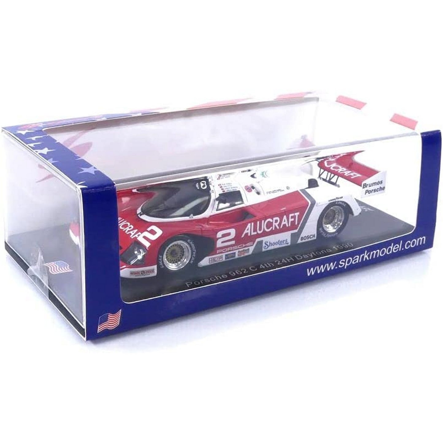 Porsche 962 C H.Grohs/H-J.Stuck/H.Haywood/R.Herzog (4th 24H Daytona 1990) in Red/White