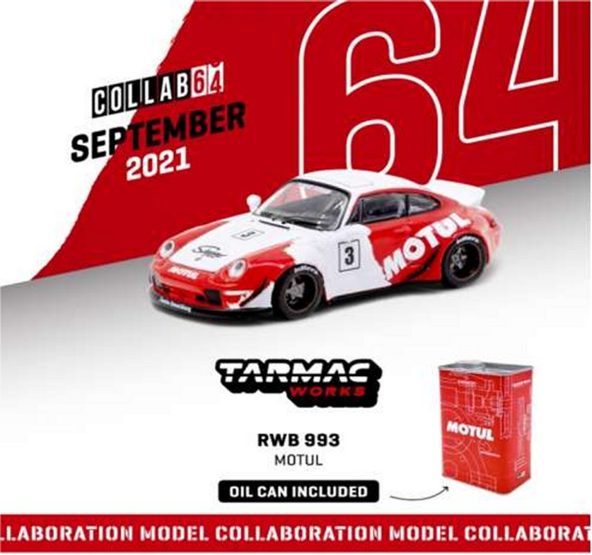 Porsche 993 RWB (#3 Motul) in White/Red