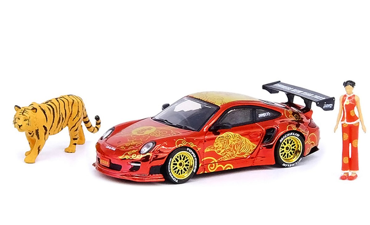 Porsche 997 Liberty Walk (Year Of The Tiger 2022) in Red/Yellow