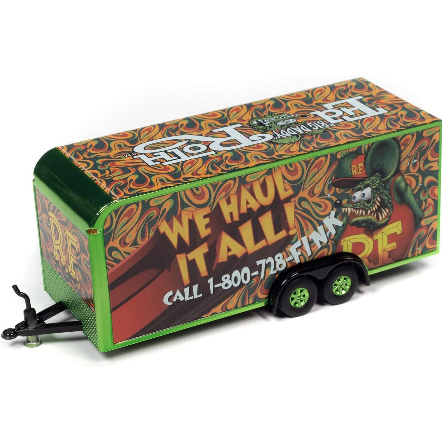 Rat Fink Enclosed Trailer (We Hall It All) in Green/Red