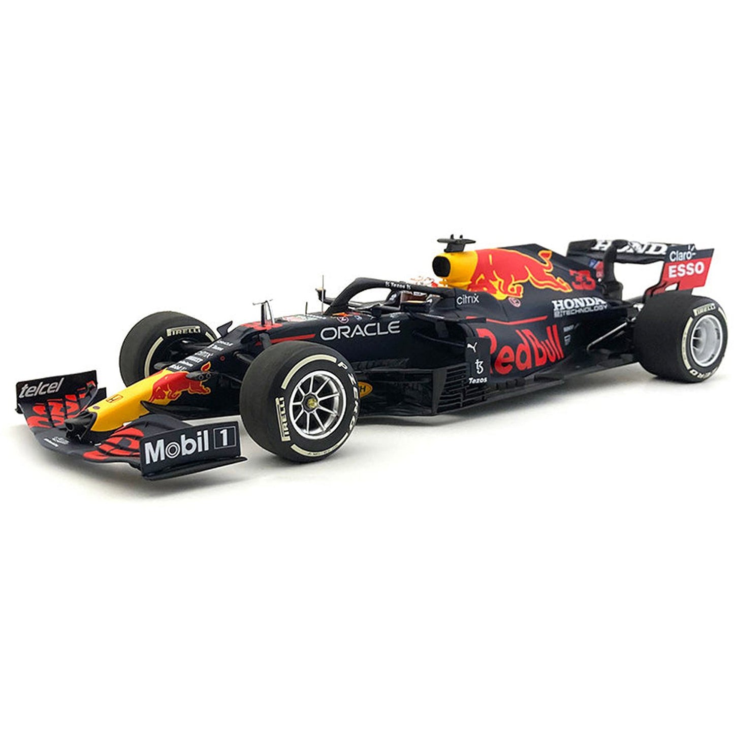 Red Bull Racing Honda RB196B Max Verstappen (World Champion With Pitboard Abu Dhabi GP 2021) in Blue